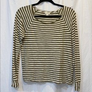 J. Crew Long Sleeve Flip-Striped Tee